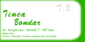 timea bondar business card